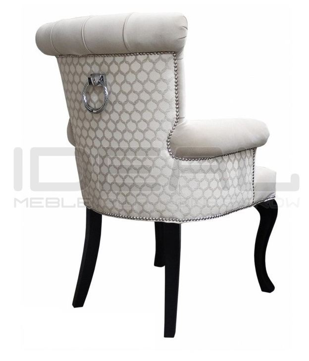krzesło tapicerowane z kołatką